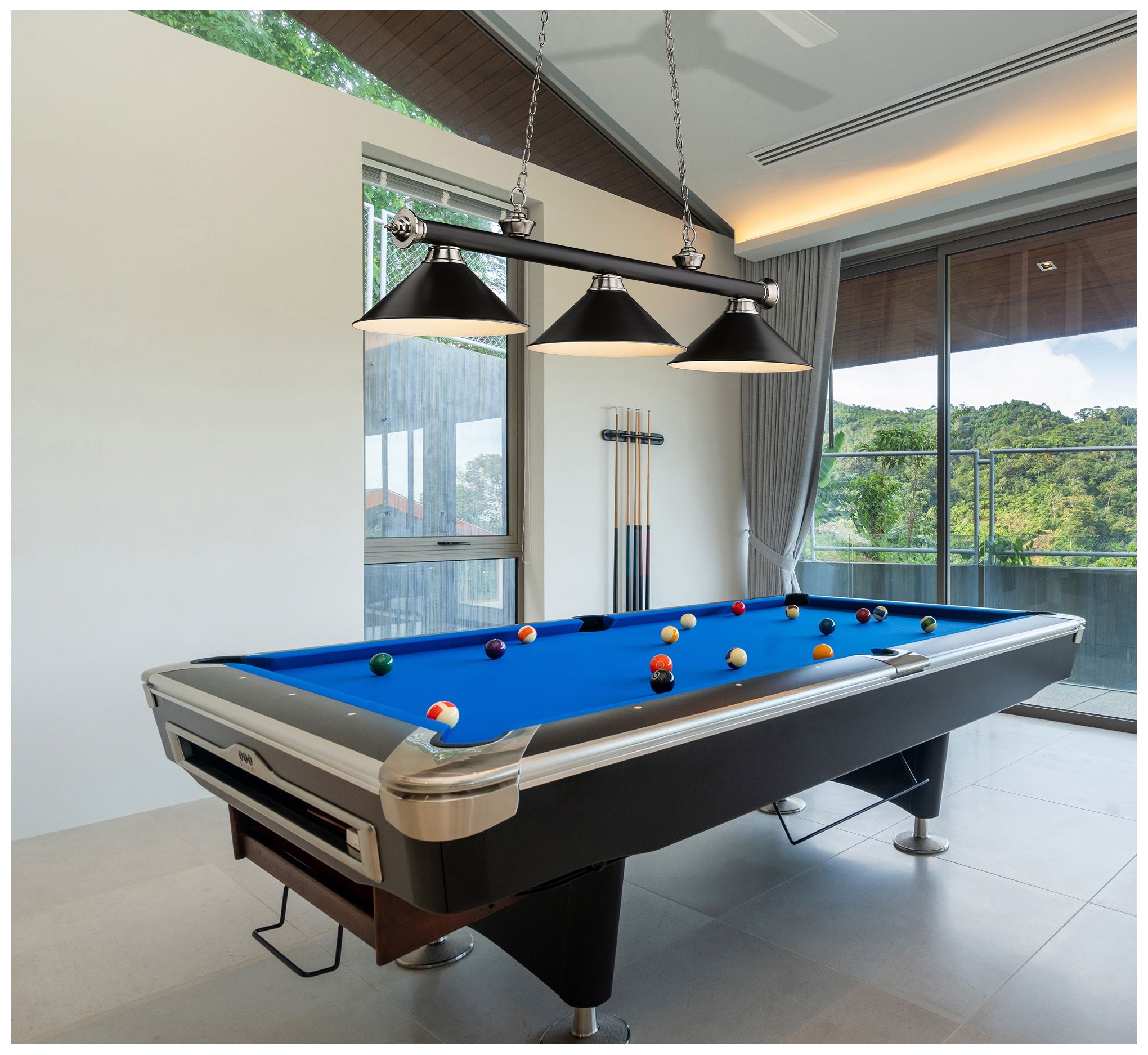 Image 3 Cordon by Z-Lite Matte Black + Brushed Nickel 15 inch 3 Light Billiard more views