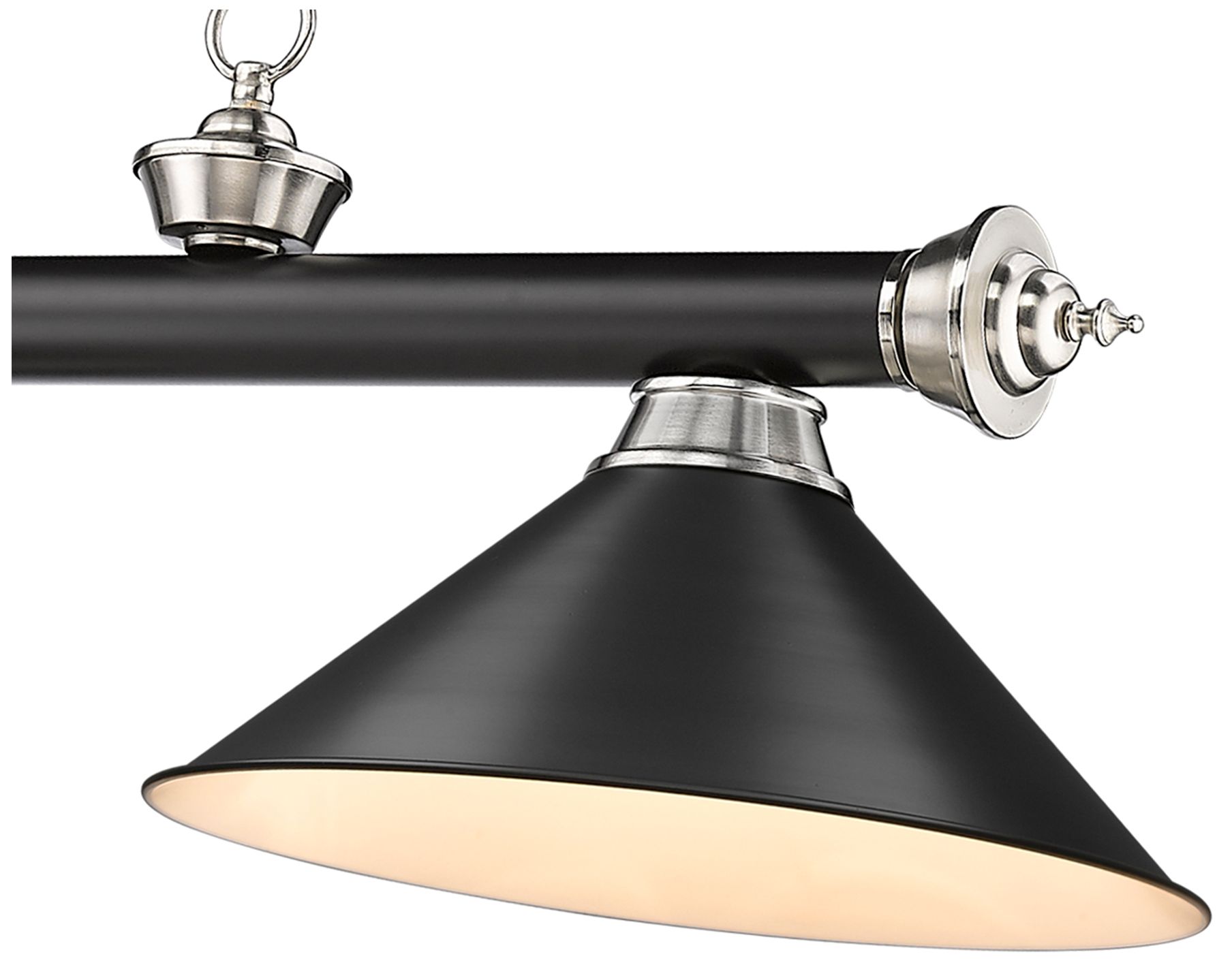Image 6 Cordon by Z-Lite Matte Black + Brushed Nickel 15 inch 3 Light Billiard more views