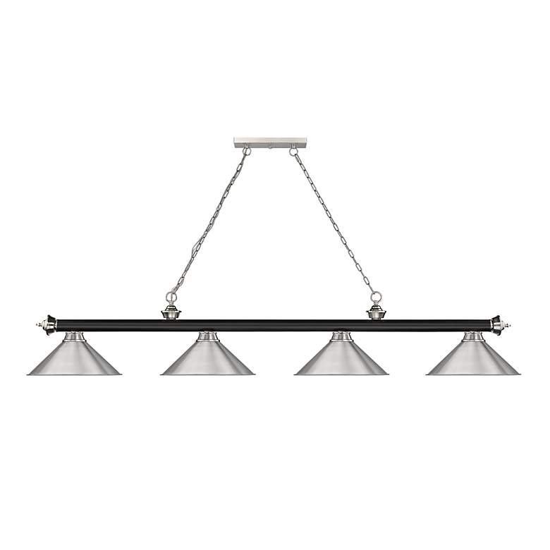 Image 5 Cordon by Z-Lite Matte Black + Brushed Nickel 4 Light Billiard Light more views