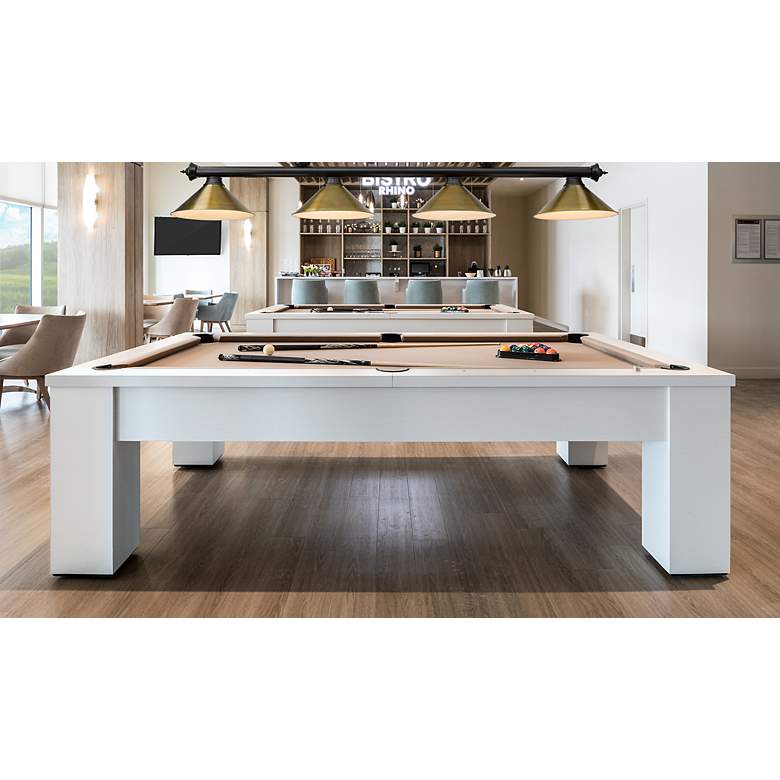 Image 4 Cordon by Z-Lite Matte Black + Rubbed Brass 4 Light Billiard Light more views
