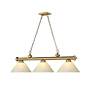 5_Cordon by Z-Lite Rubbed Brass 3 Light Billiard Light more views