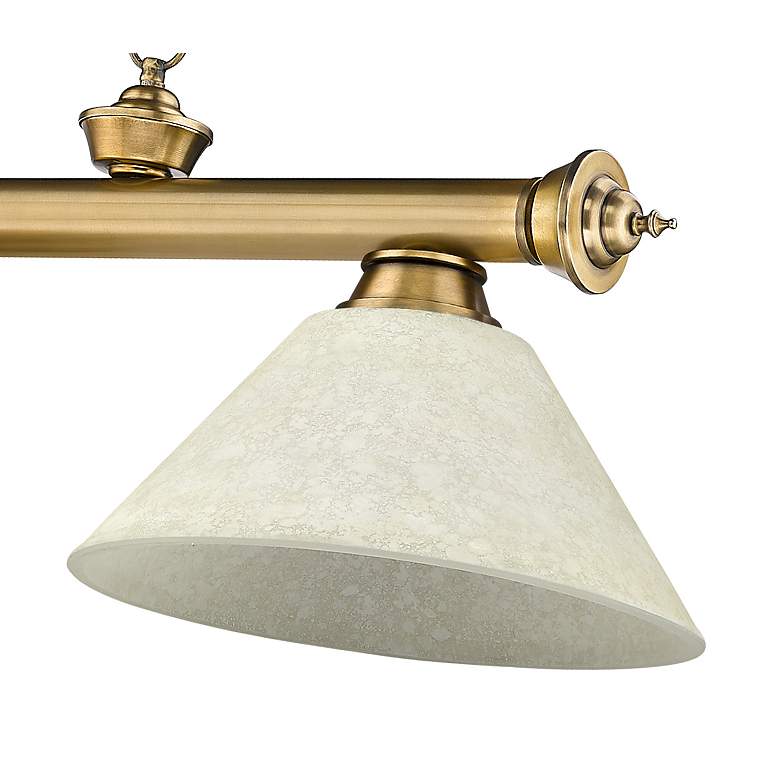Image 6 Cordon by Z-Lite Rubbed Brass 3 Light Billiard Light more views
