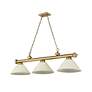 7_Cordon by Z-Lite Rubbed Brass 3 Light Billiard Light more views