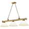 Cordon by Z-Lite Rubbed Brass 3 Light Billiard Light