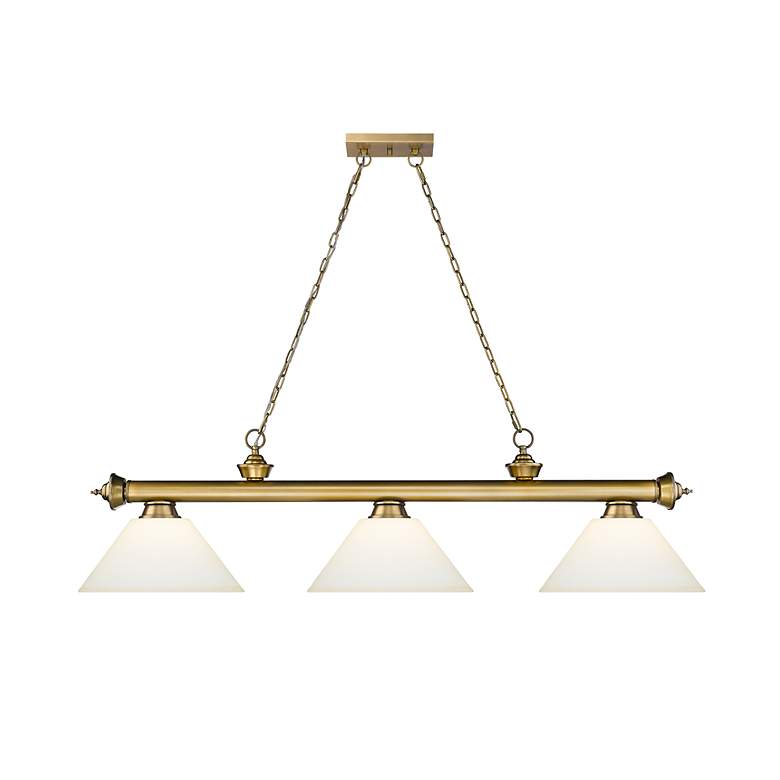 Image 5 Cordon by Z-Lite Rubbed Brass 3 Light Billiard Light more views