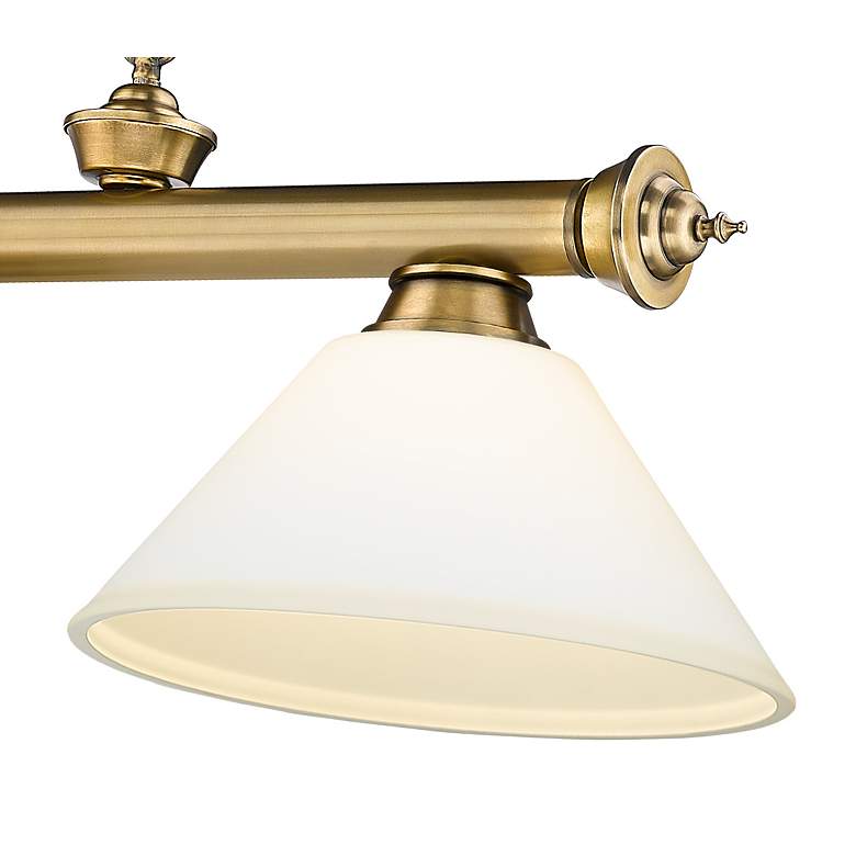 Image 7 Cordon by Z-Lite Rubbed Brass 3 Light Billiard Light more views