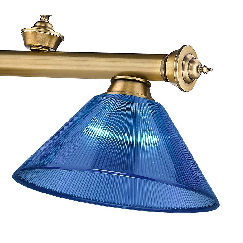 Image 7 Cordon by Z-Lite Rubbed Brass 3 Light Billiard Light more views