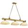 Cordon by Z-Lite Rubbed Brass 3 Light Billiard Light