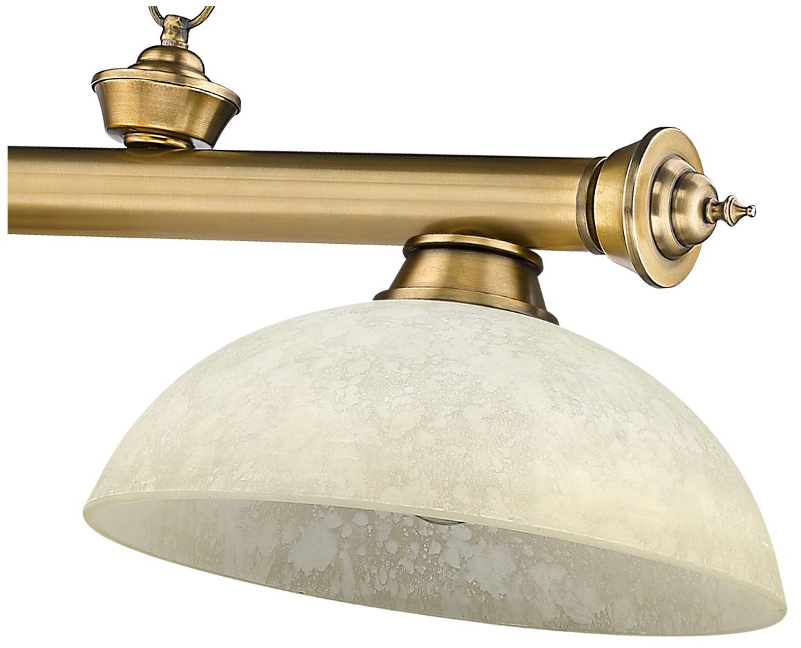 Image 2 Cordon by Z-Lite Rubbed Brass 3 Light Billiard Light more views