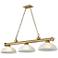 Cordon by Z-Lite Rubbed Brass 3 Light Billiard Light