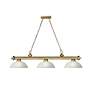 5_Cordon by Z-Lite Rubbed Brass 3 Light Billiard Light more views