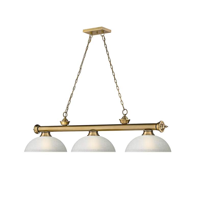 Image 6 Cordon by Z-Lite Rubbed Brass 3 Light Billiard Light more views