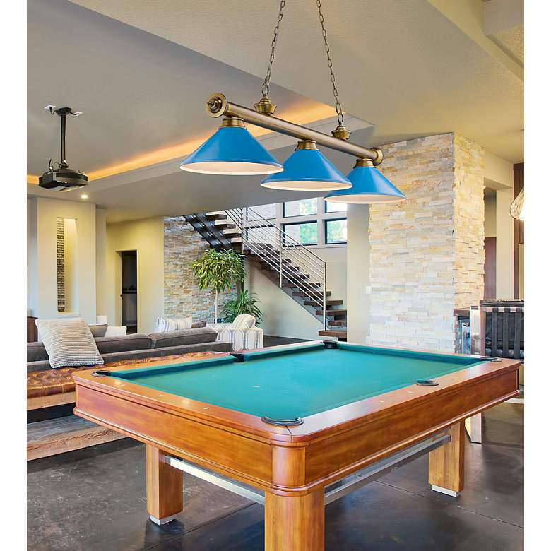 Image 3 Cordon by Z-Lite Rubbed Brass 3 Light Billiard Light more views