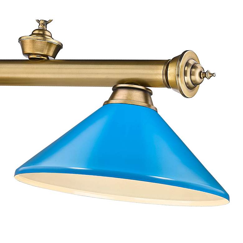 Image 7 Cordon by Z-Lite Rubbed Brass 3 Light Billiard Light more views