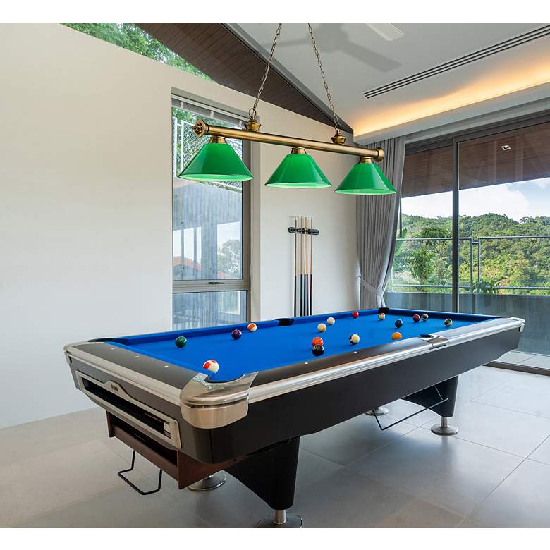 Image 4 Cordon by Z-Lite Rubbed Brass 3 Light Billiard Light more views
