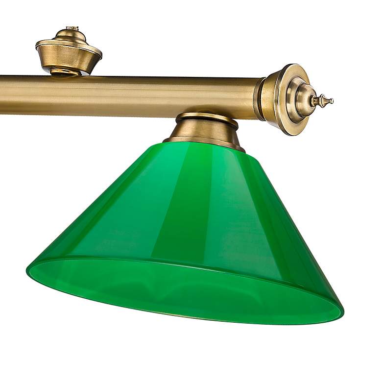 Image 7 Cordon by Z-Lite Rubbed Brass 3 Light Billiard Light more views
