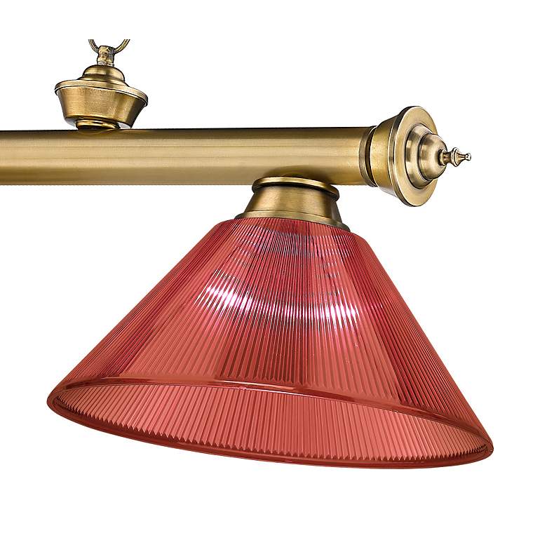 Image 7 Cordon by Z-Lite Rubbed Brass 3 Light Billiard Light more views