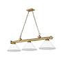 Cordon by Z-Lite Rubbed Brass 3 Light Billiard Light in scene
