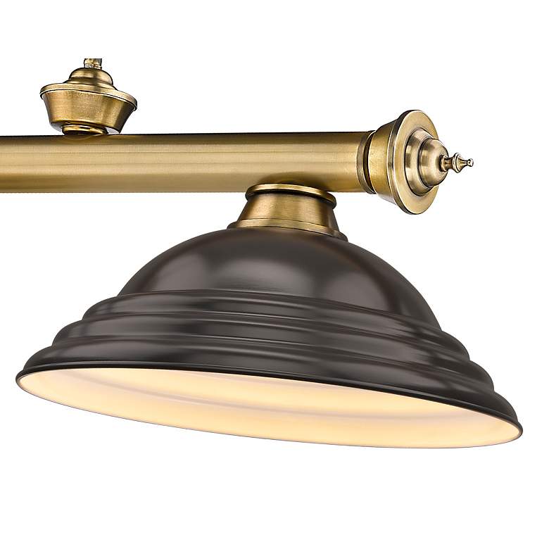 Image 7 Cordon by Z-Lite Rubbed Brass 3 Light Billiard Light more views