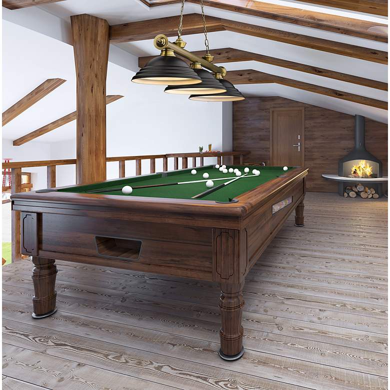 Image 4 Cordon by Z-Lite Rubbed Brass 3 Light Billiard Light more views