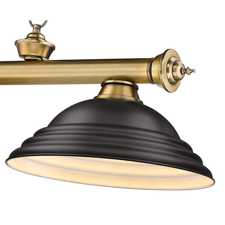 Image 7 Cordon by Z-Lite Rubbed Brass 3 Light Billiard Light more views