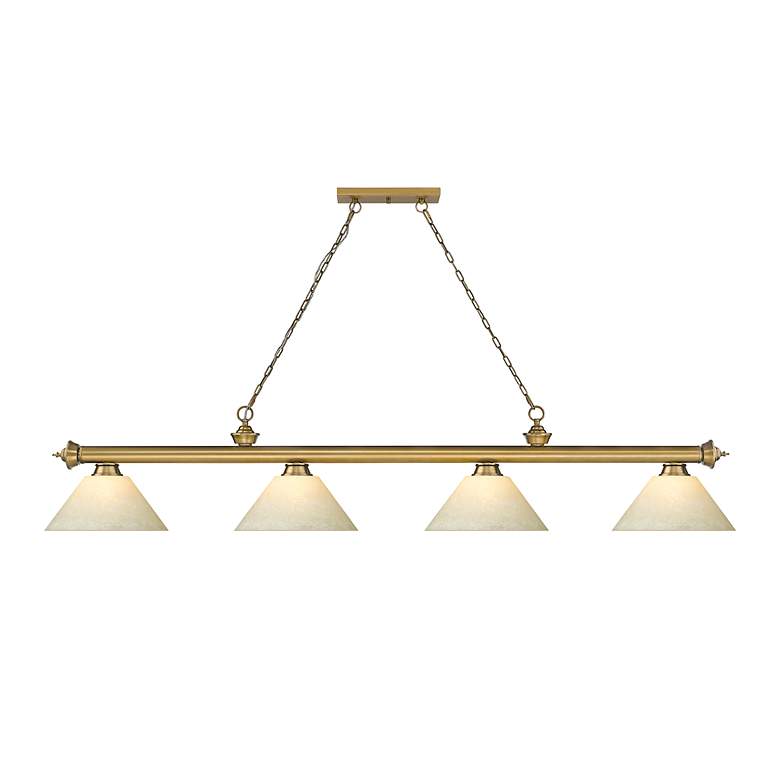 Image 5 Cordon by Z-Lite Rubbed Brass 4 Light Billiard Light more views