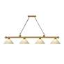 5_Cordon by Z-Lite Rubbed Brass 4 Light Billiard Light more views