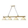 6_Cordon by Z-Lite Rubbed Brass 4 Light Billiard Light more views