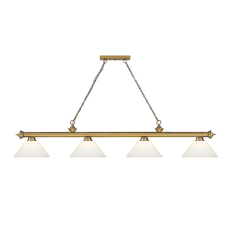 Image 5 Cordon by Z-Lite Rubbed Brass 4 Light Billiard Light more views