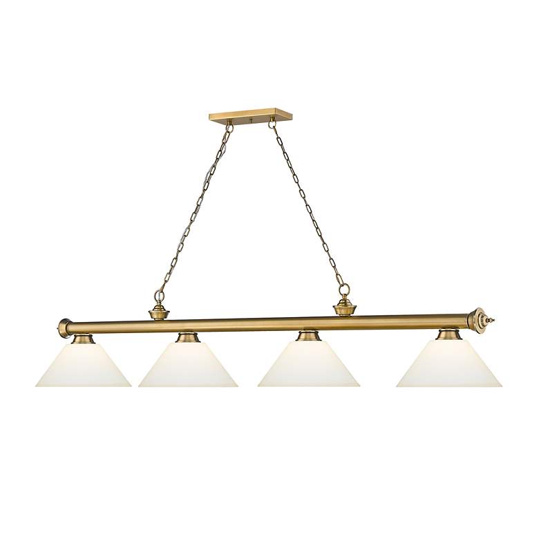 Image 6 Cordon by Z-Lite Rubbed Brass 4 Light Billiard Light more views