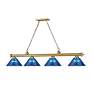 6_Cordon by Z-Lite Rubbed Brass 4 Light Billiard Light more views