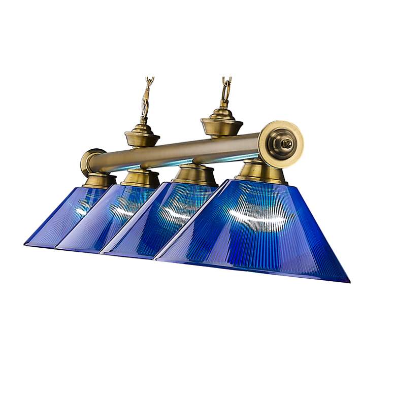 Image 7 Cordon by Z-Lite Rubbed Brass 4 Light Billiard Light more views