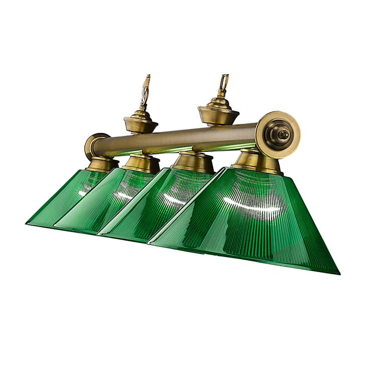 Image 7 Cordon by Z-Lite Rubbed Brass 4 Light Billiard Light more views