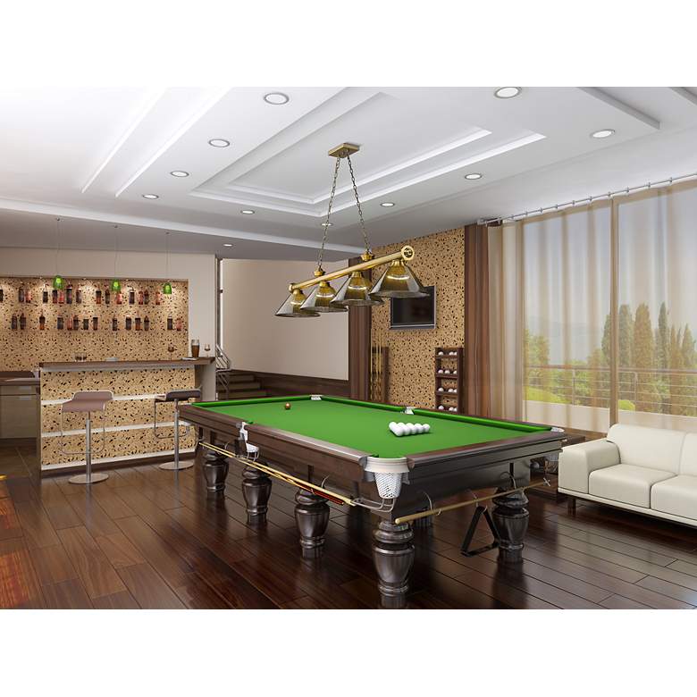 Image 4 Cordon by Z-Lite Rubbed Brass 4 Light Billiard Light more views