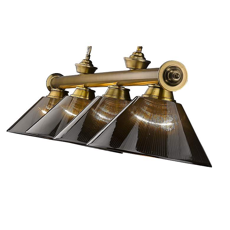 Image 7 Cordon by Z-Lite Rubbed Brass 4 Light Billiard Light more views