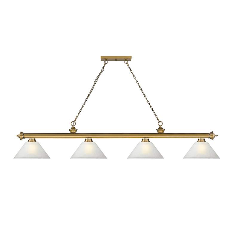 Image 5 Cordon by Z-Lite Rubbed Brass 4 Light Billiard Light more views