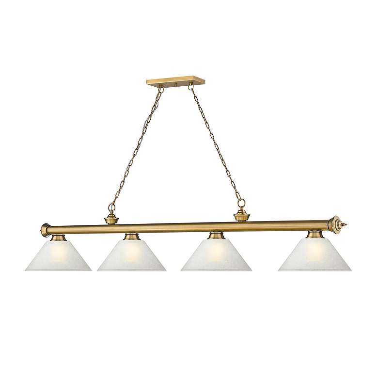 Image 6 Cordon by Z-Lite Rubbed Brass 4 Light Billiard Light more views