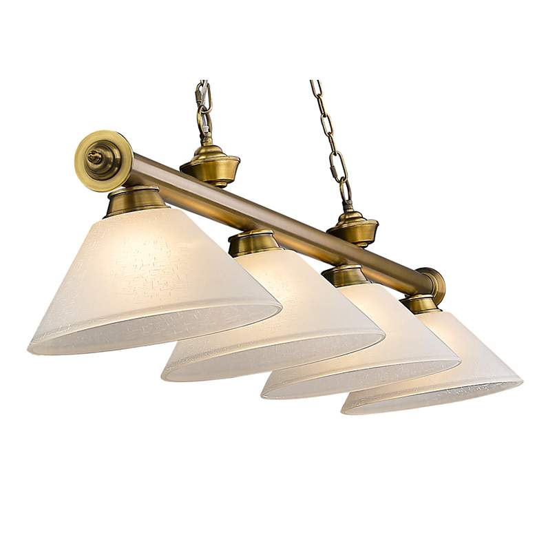Image 7 Cordon by Z-Lite Rubbed Brass 4 Light Billiard Light more views