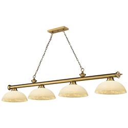 Cordon by Z-Lite Rubbed Brass 4 Light Billiard Light