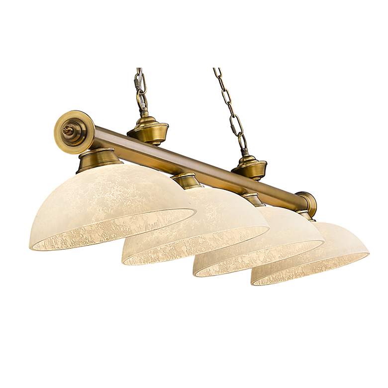Image 7 Cordon by Z-Lite Rubbed Brass 4 Light Billiard Light more views