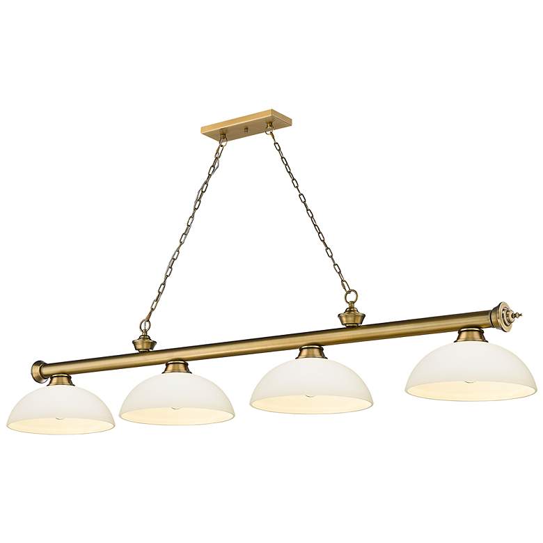 Image 1 Cordon by Z-Lite Rubbed Brass 4 Light Billiard Light