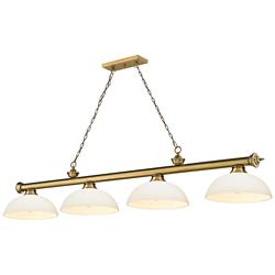 Cordon by Z-Lite Rubbed Brass 4 Light Billiard Light