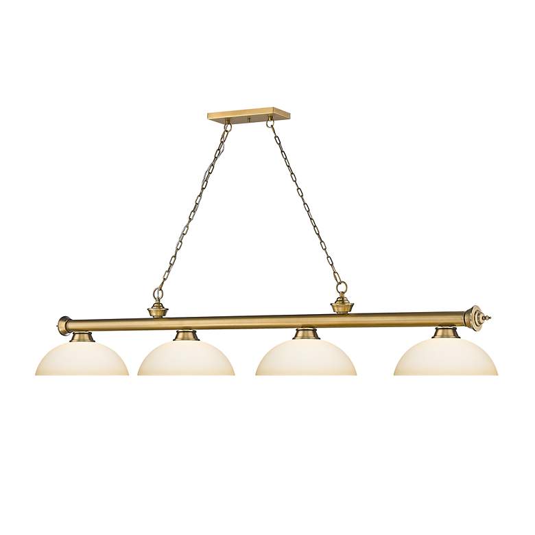 Image 6 Cordon by Z-Lite Rubbed Brass 4 Light Billiard Light more views
