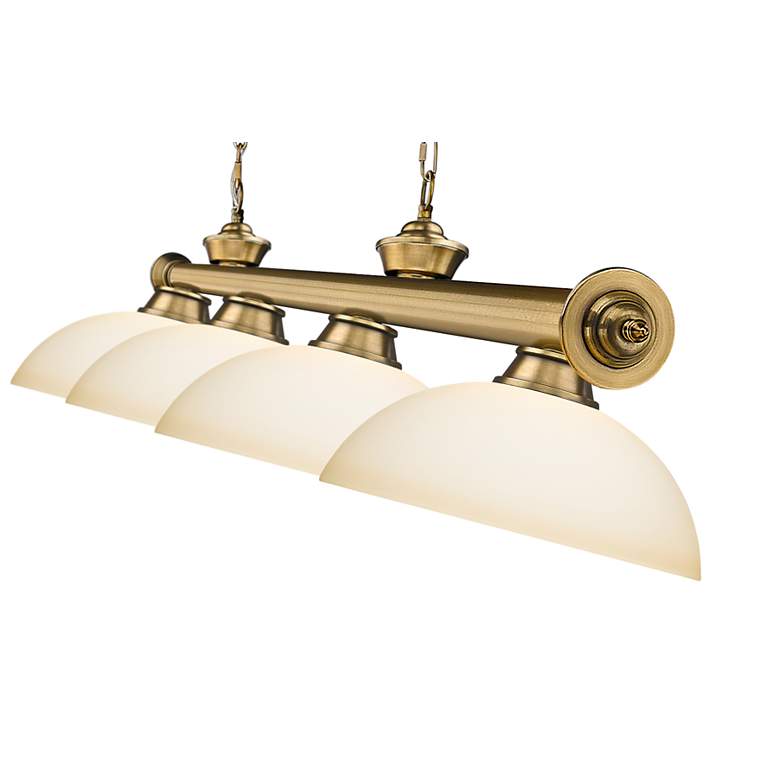 Image 7 Cordon by Z-Lite Rubbed Brass 4 Light Billiard Light more views