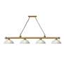 5_Cordon by Z-Lite Rubbed Brass 4 Light Billiard Light more views