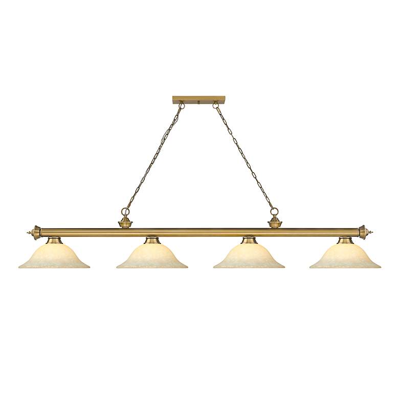 Image 5 Cordon by Z-Lite Rubbed Brass 4 Light Billiard Light more views