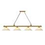 5_Cordon by Z-Lite Rubbed Brass 4 Light Billiard Light more views