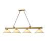6_Cordon by Z-Lite Rubbed Brass 4 Light Billiard Light more views