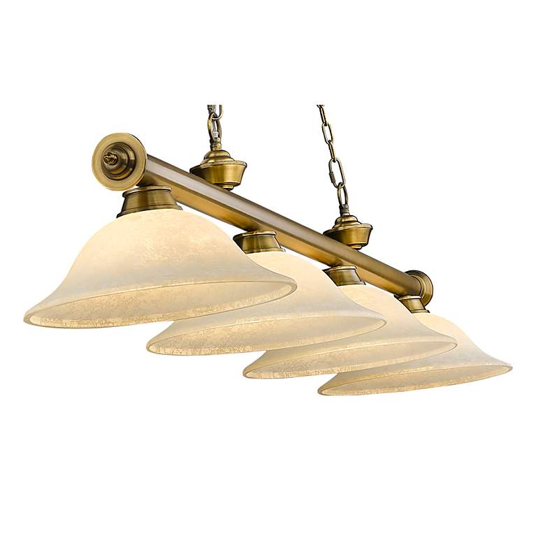 Image 7 Cordon by Z-Lite Rubbed Brass 4 Light Billiard Light more views
