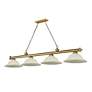 Cordon by Z-Lite Rubbed Brass 4 Light Billiard Light